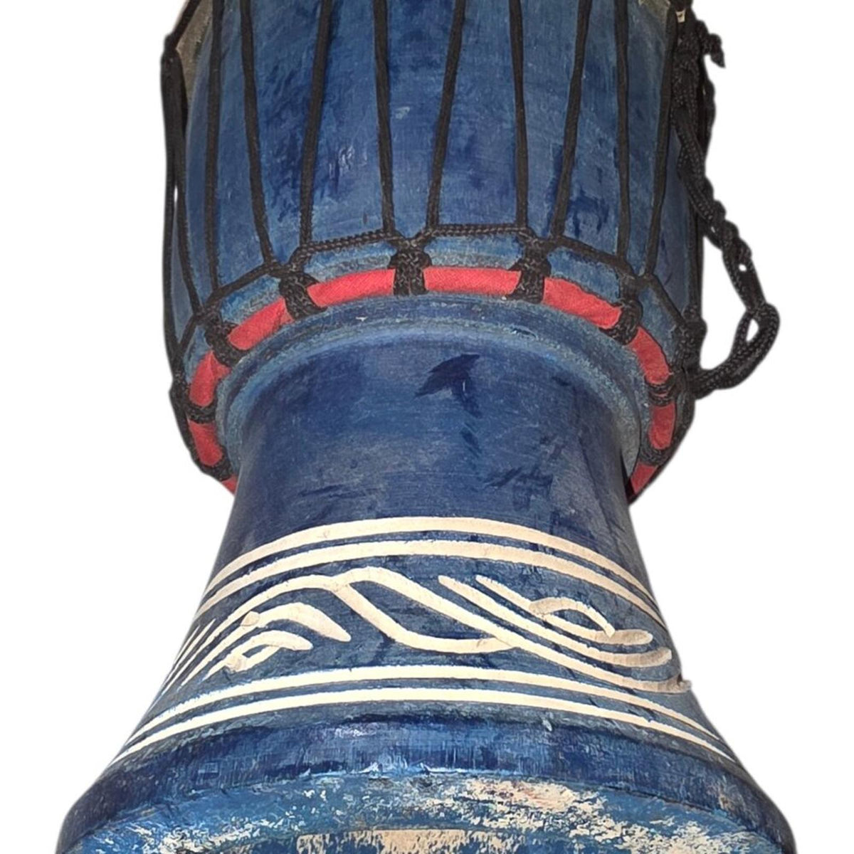 Traditional African Djembe Drum with Hand-Painted Design