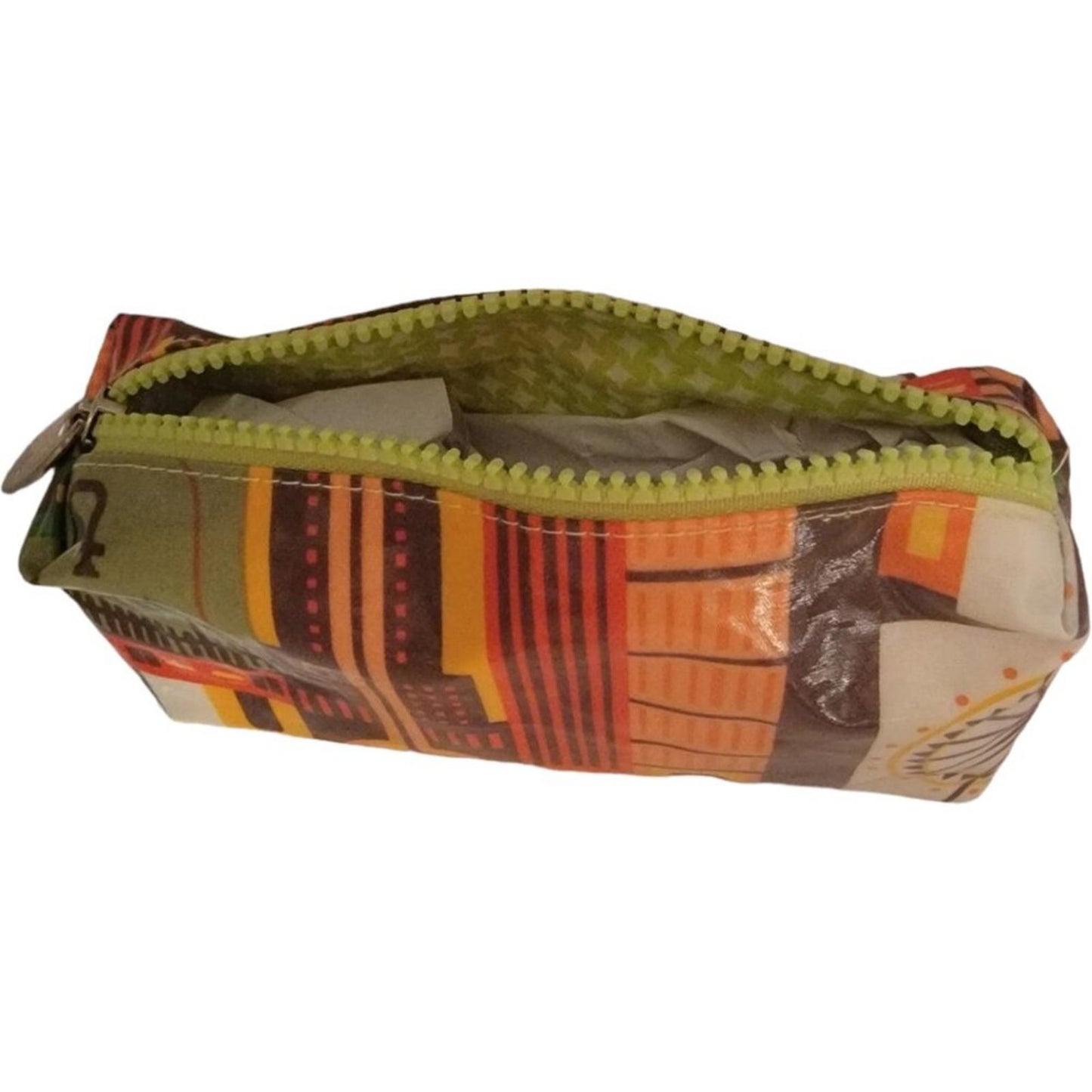 Compact Cityscape Patterned Zippered Pouch
