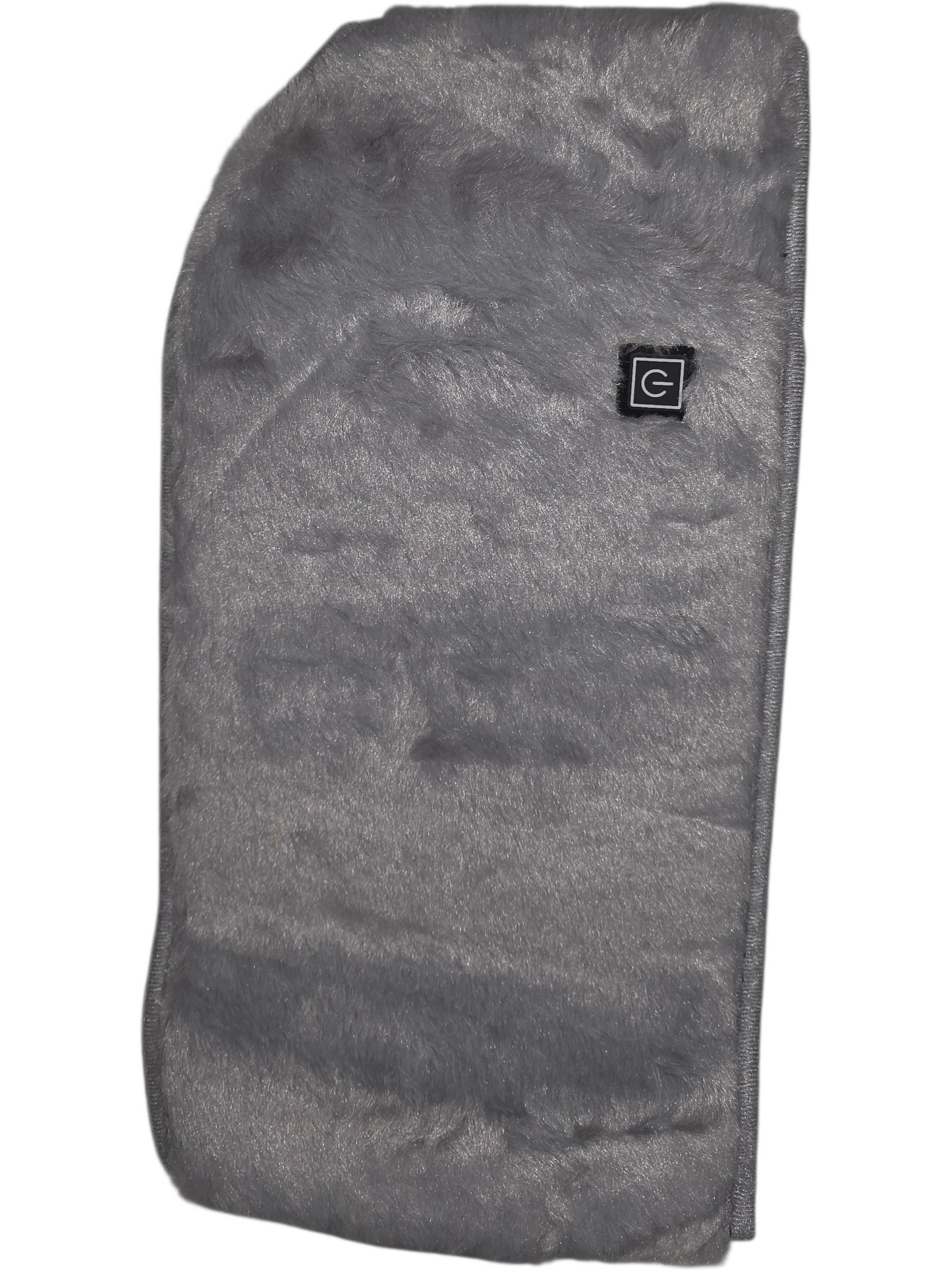 Soft gray faux fur blanket, perfect for cozy warmth and comfort. Ideal for home decor.