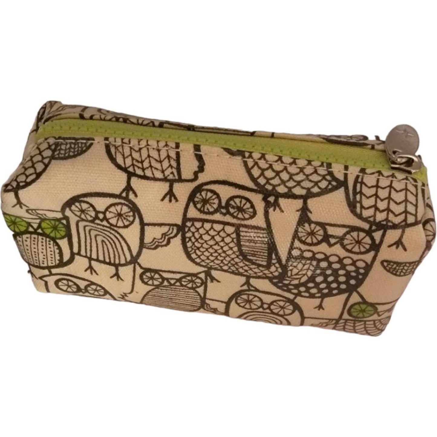 Klatch & Co. Canvas Owl Patterned Zippered Pouch
