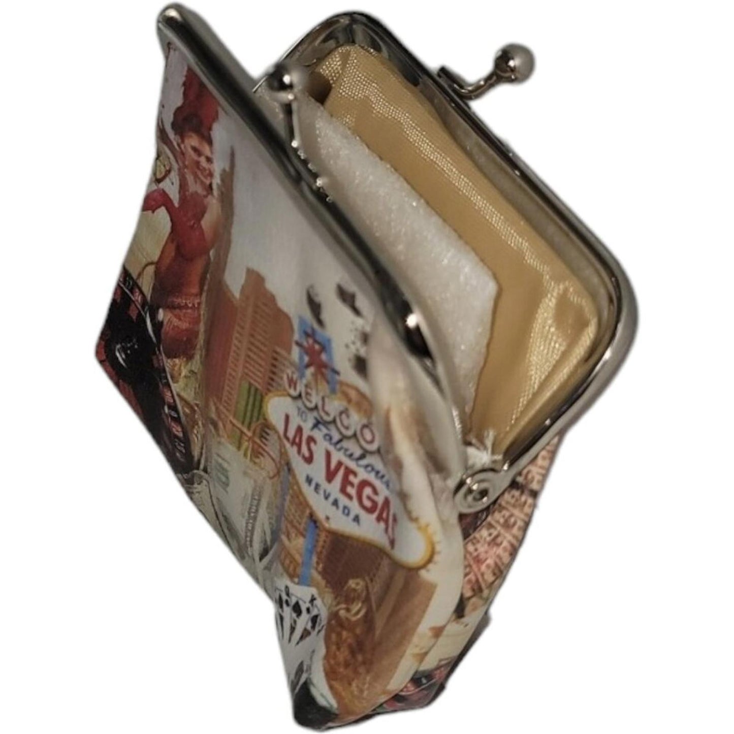 Vintage Style Las Vegas Themed Coin Purse Wallet