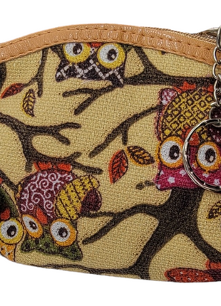 Mini Coin Pouch with Owl Print