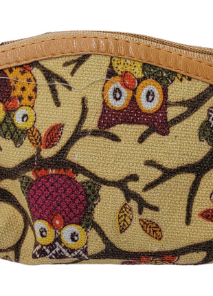 Mini Coin Pouch with Owl Print