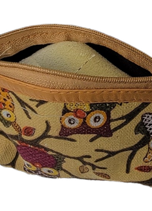 Mini Coin Pouch with Owl Print