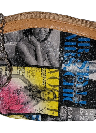 Stylish coin pouch with zipper and key chain