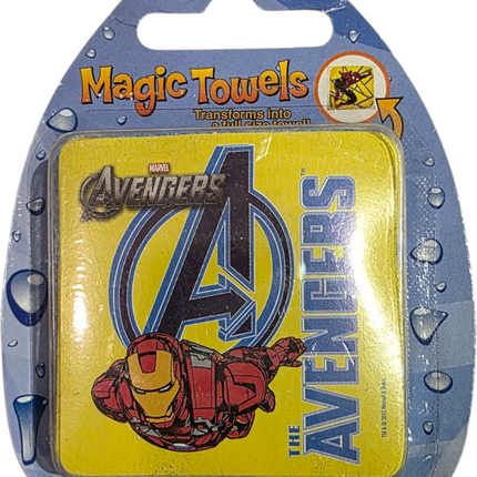 Magic Towels Avengers collectible in original unopened packaging with Iron Man design