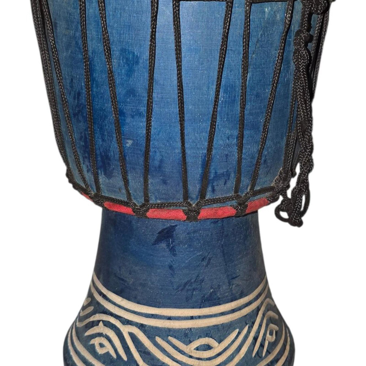 Traditional African Djembe Drum with Hand-Painted Design