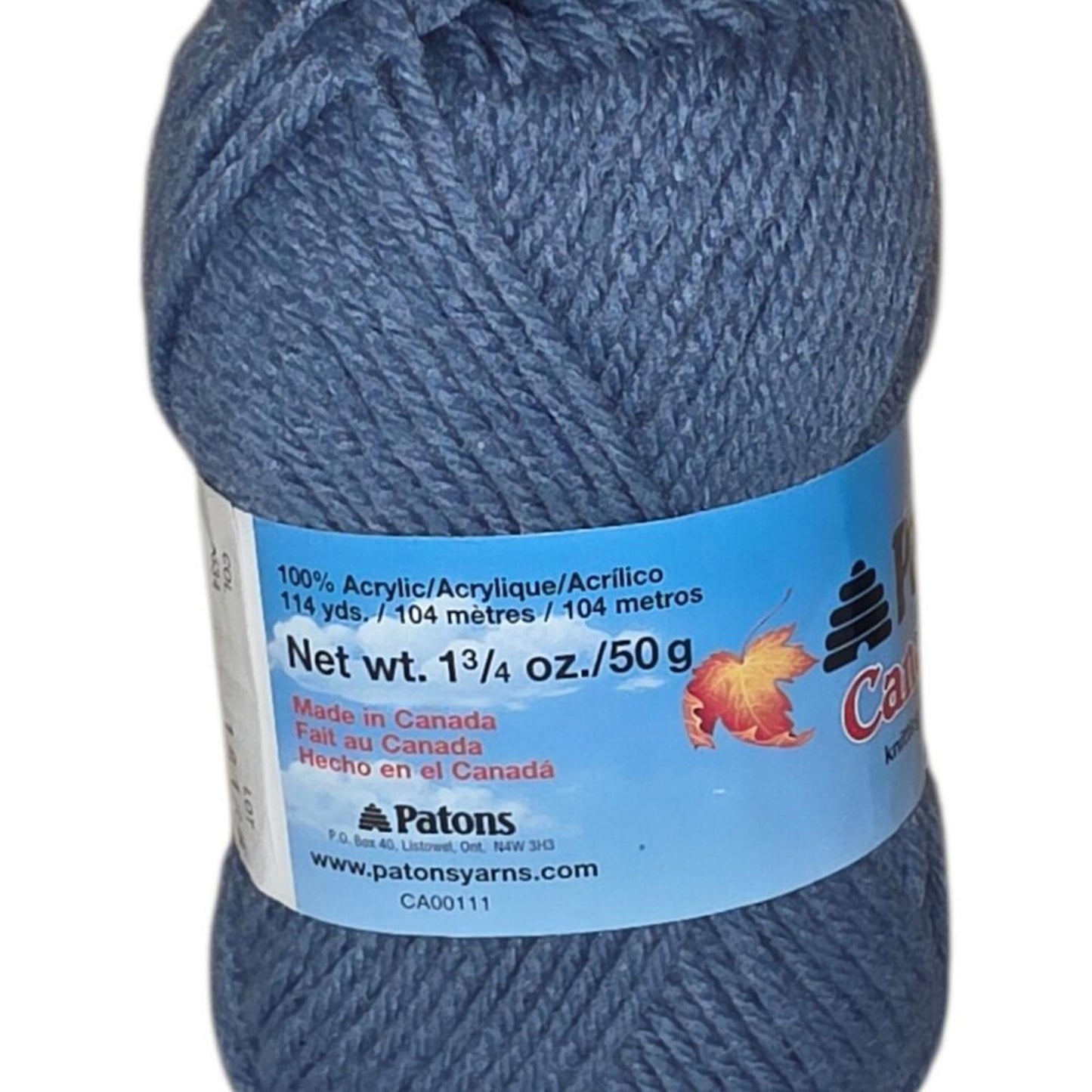 Patons Canadiana Worsted Weight Acrylic Yarn - Blue