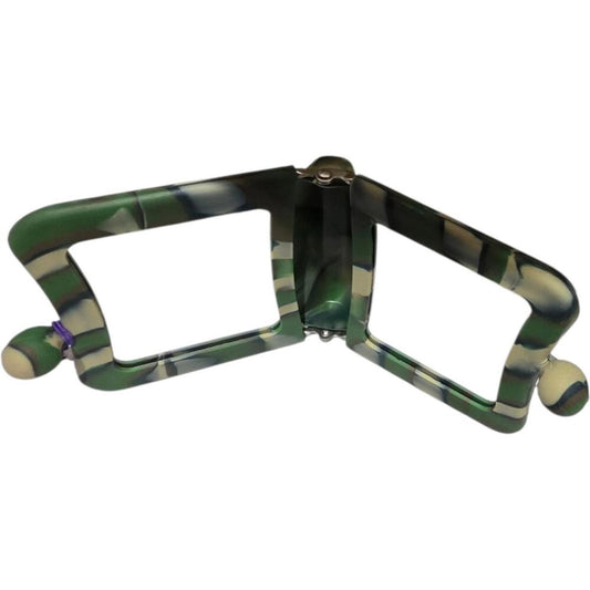 Green Camouflage Double Frame Compact Mirror
