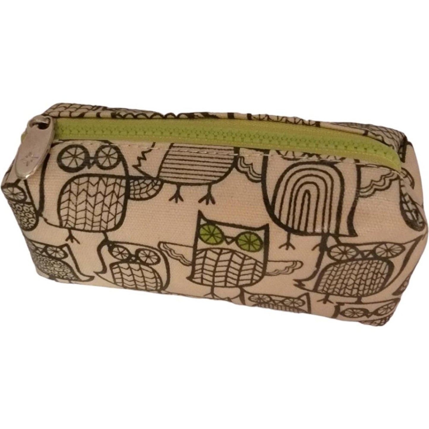 Klatch & Co. Canvas Owl Patterned Zippered Pouch