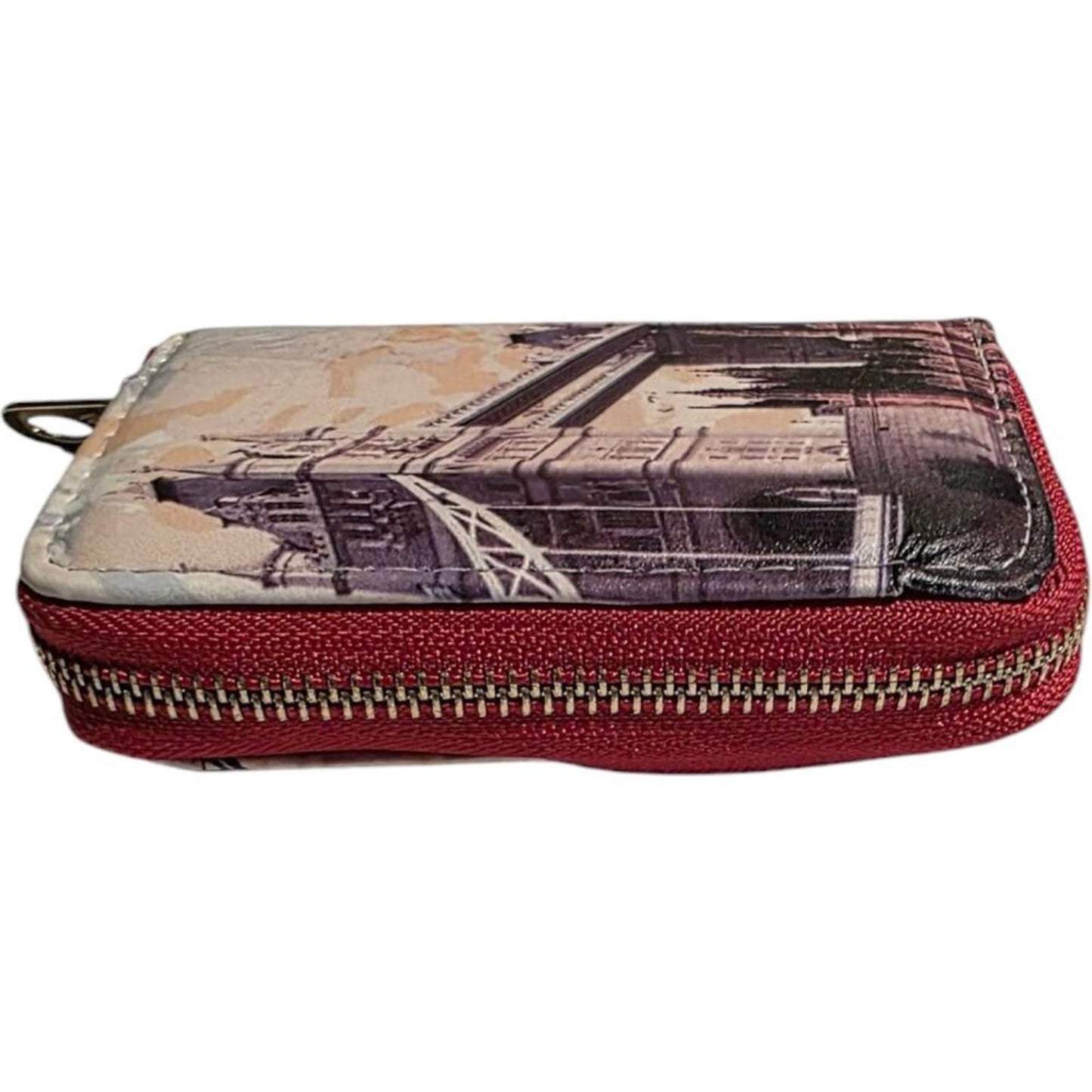 London Themed Zip Wallet with Iconic Landmarks