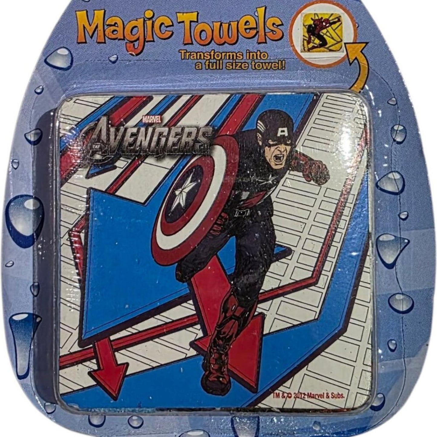Marvel Avengers Magic Towel - Captain America Design