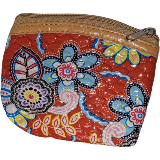 Small Floral Patterned Zippered Coin Purse