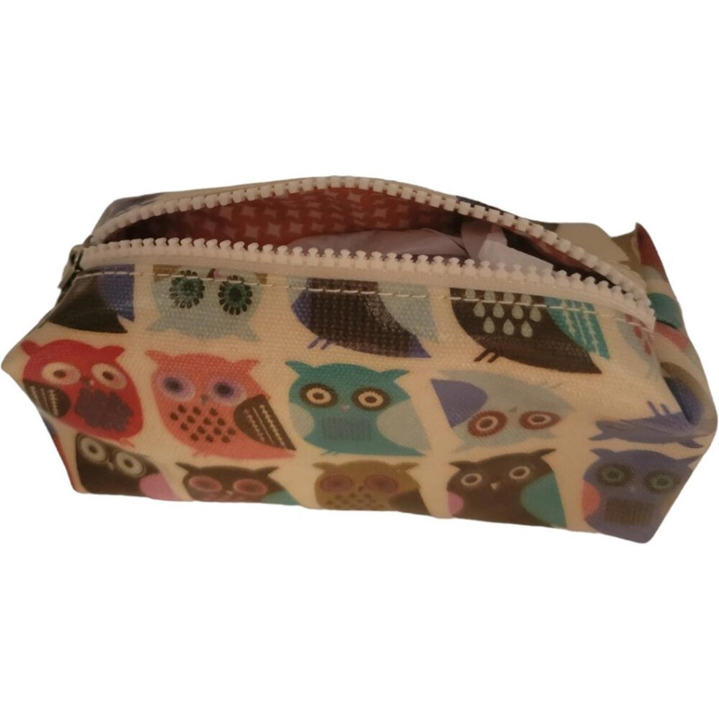 Small Owl Print Zipper Pouch