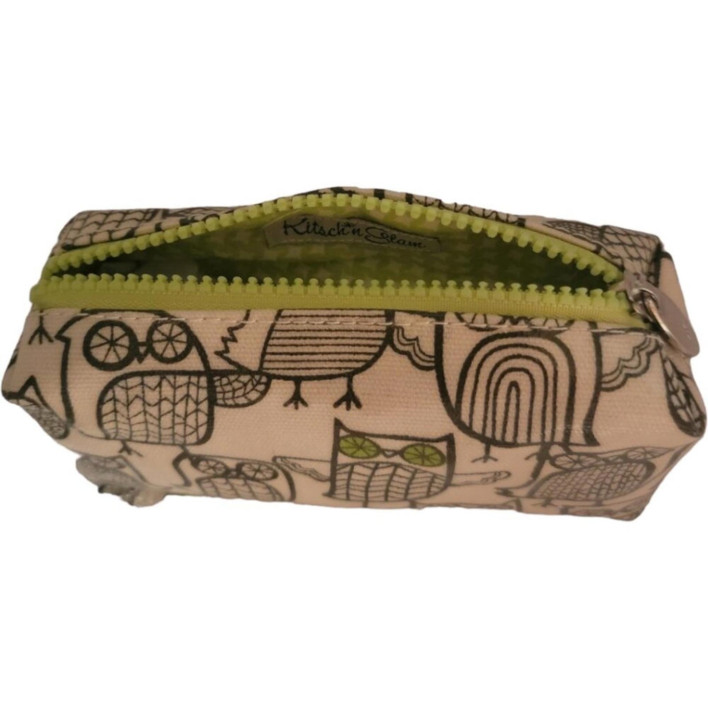 Klatch & Co. Canvas Owl Patterned Zippered Pouch