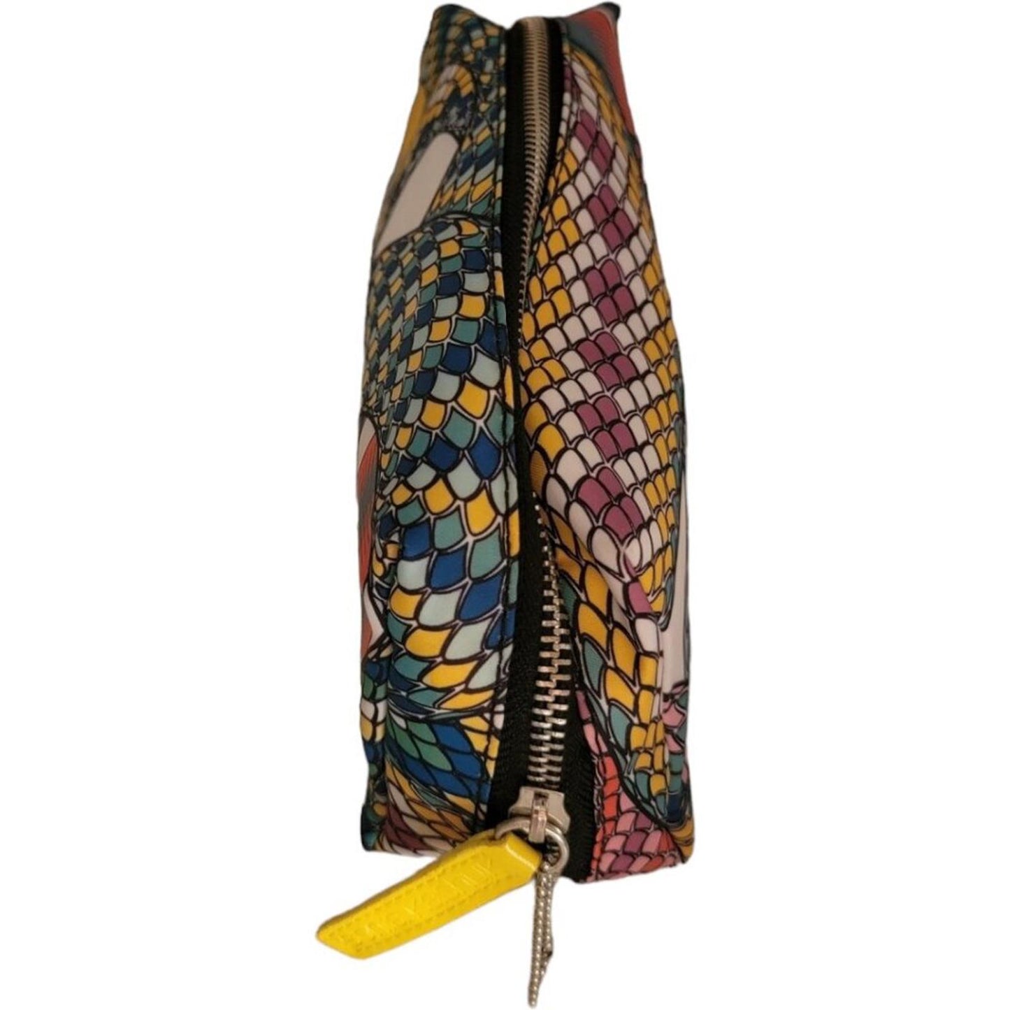 Multicolour Patterned Cosmetic Bag with Zip Closure