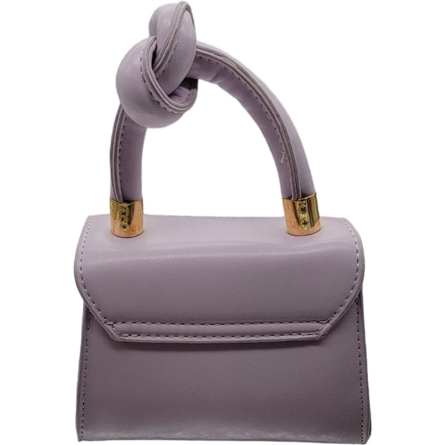 Lilac Mini Handbag with Gold Chain Strap