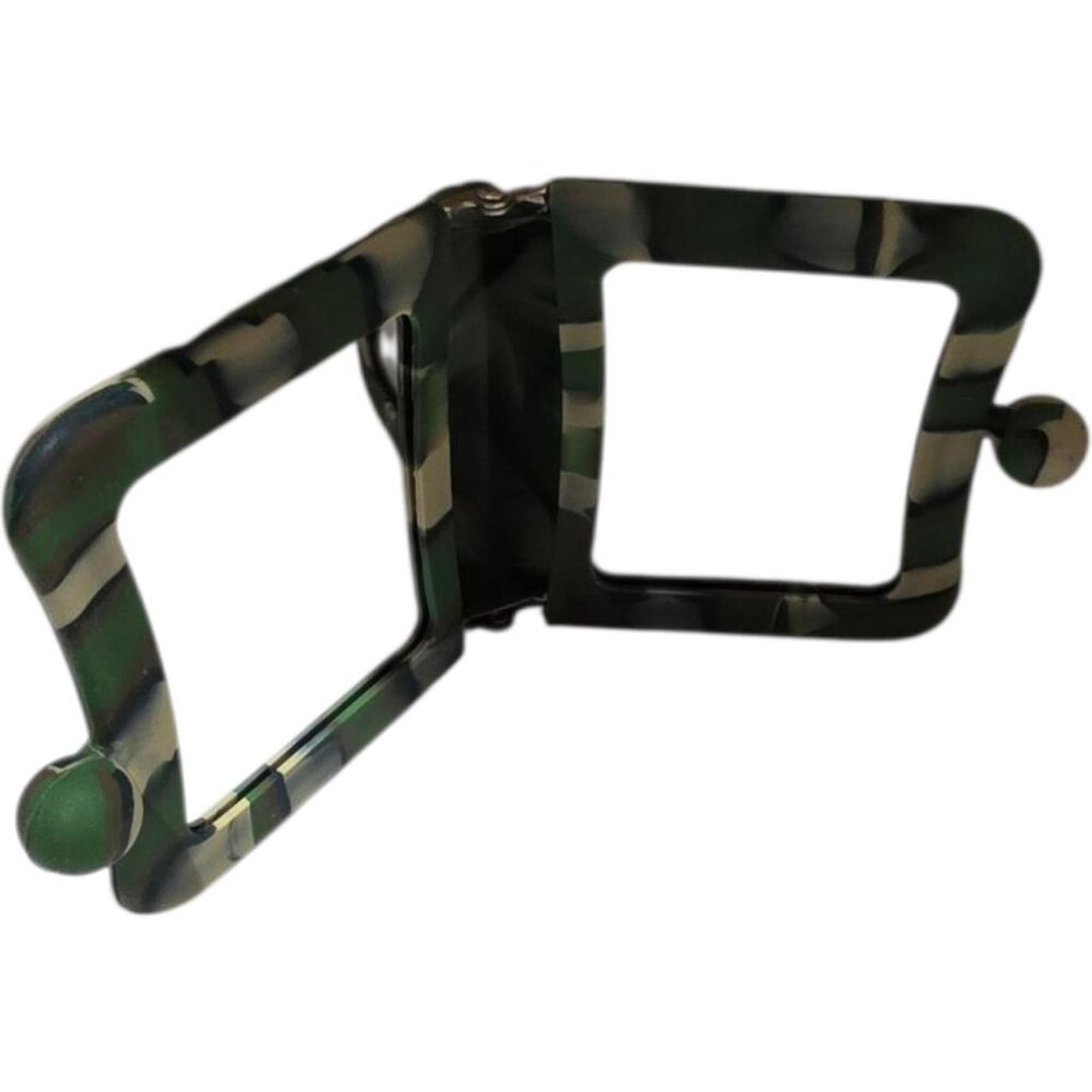 Green Camouflage Double Frame Compact Mirror