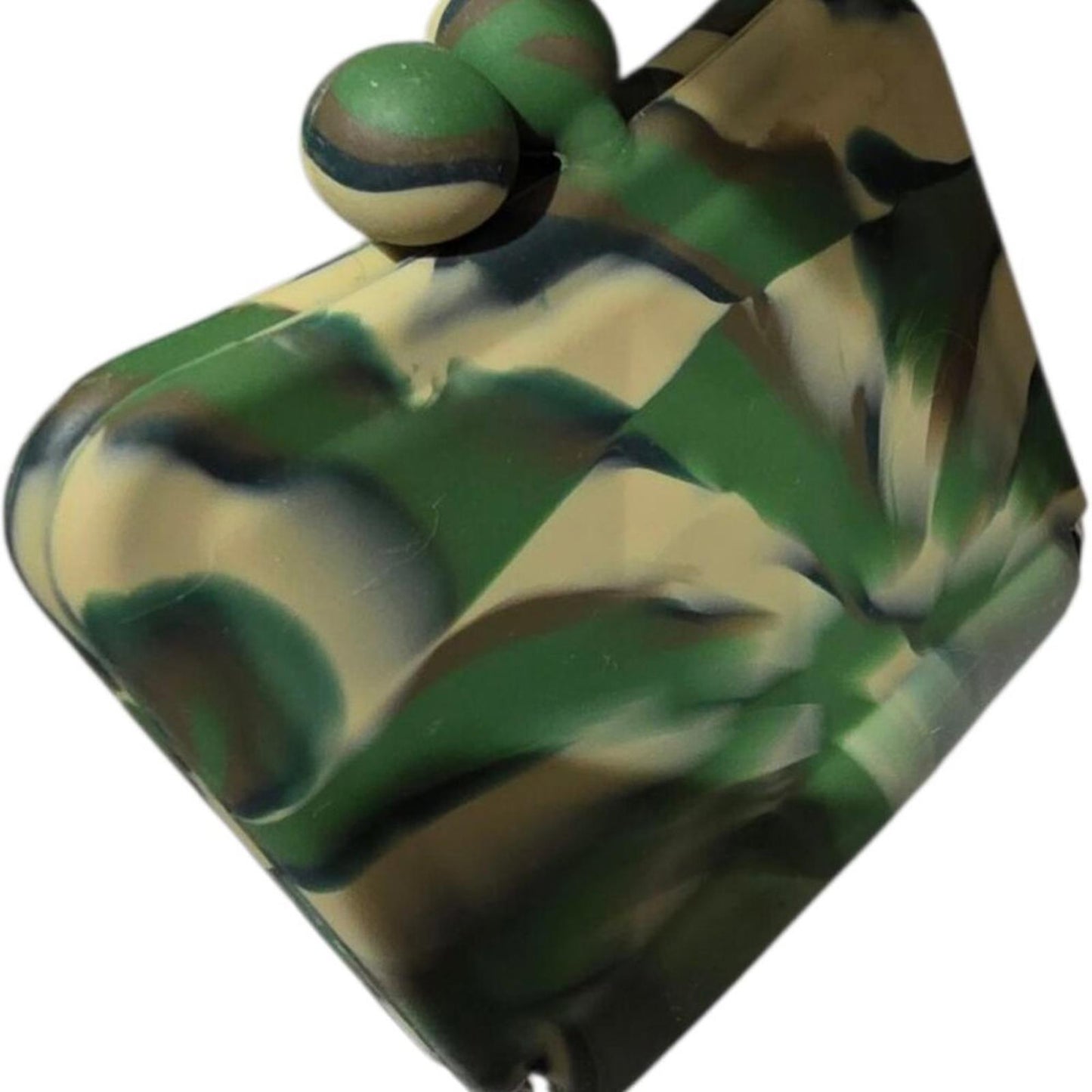 Green Camouflage Double Frame Compact Mirror
