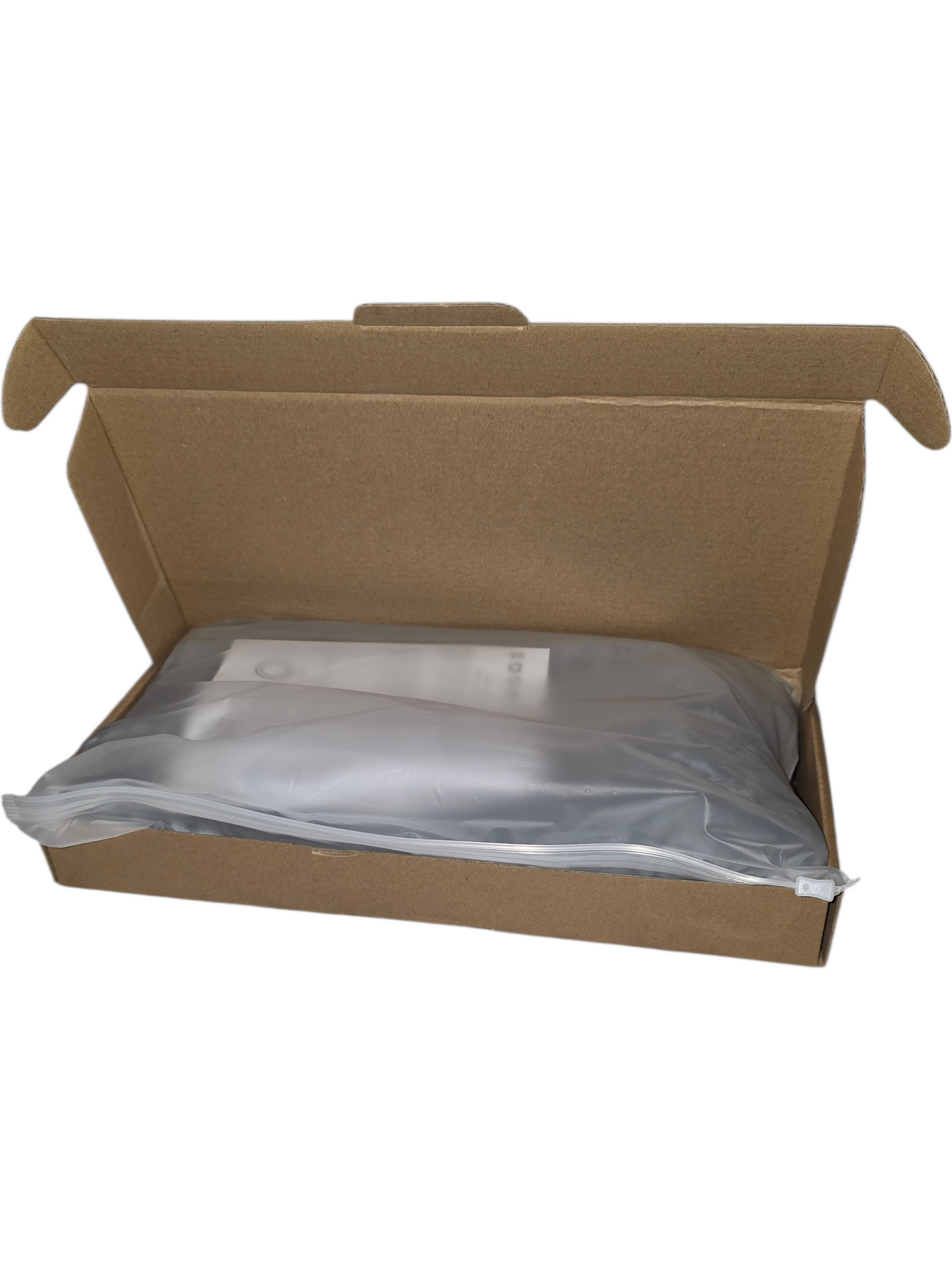 Unboxed product in protective packaging, showcasing a sleek design with a minimalist style.