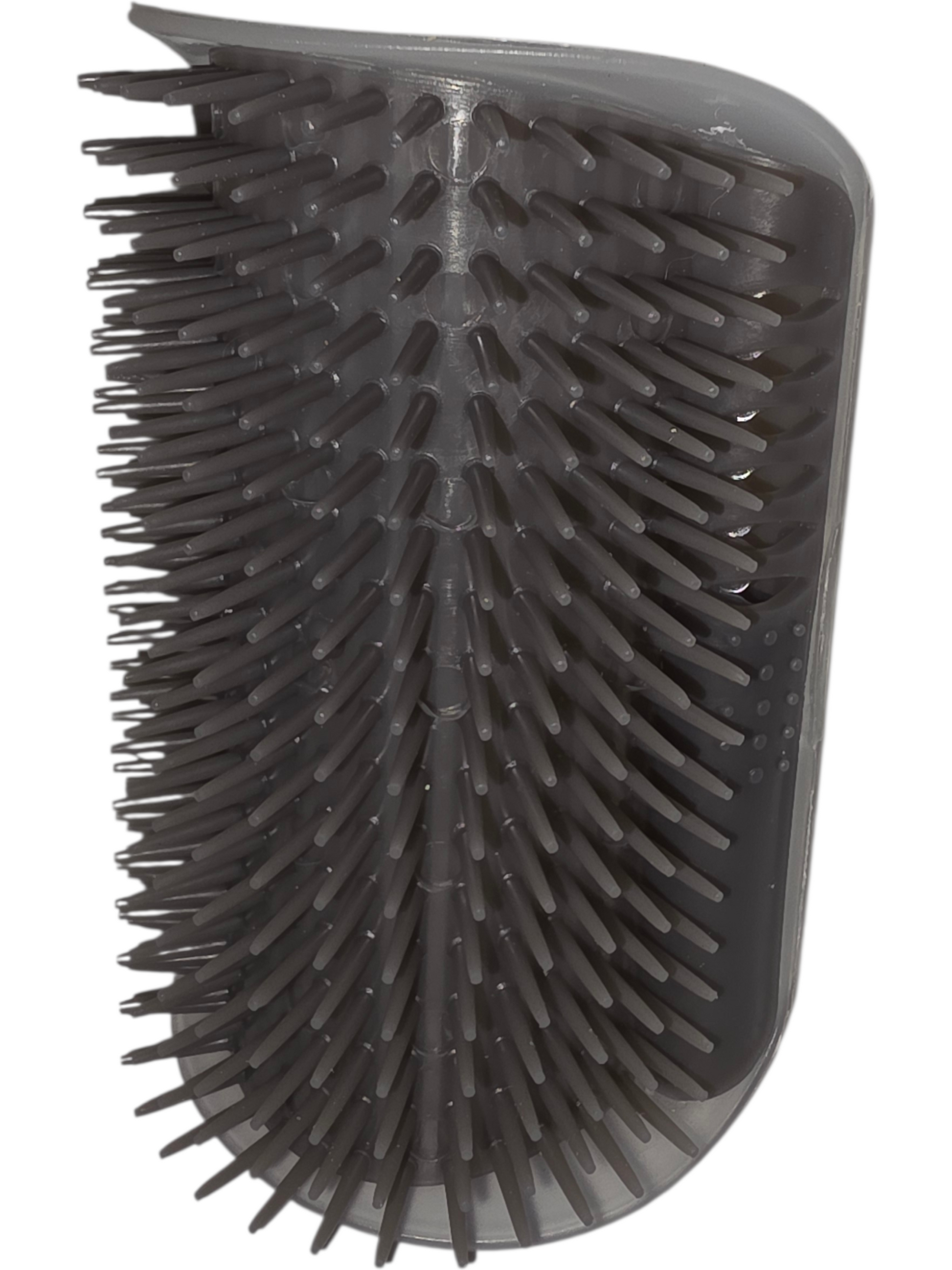 Gray detangling hairbrush with flexible bristles for easy grooming and styling.